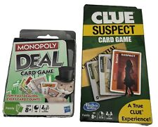 Clue Suspect Card Game & Monopoly Deal Card Game Family Games NEW