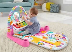 Baby Girl Gym Activity Play Mat Floor Pink Kick Piano Lights Toy Gift New 