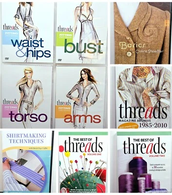 Threads Sewing DVD Lot Collection Fitting Archive Best Of Vol. 1 & 2 Shirtmaking - Image 1 of 4