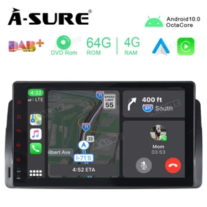 9" Android 10 Autoradio GPS Navi DSP 4+64GB RCA Bluetooth WLAN Für BMW 3er E46 - Bild 1 von 11