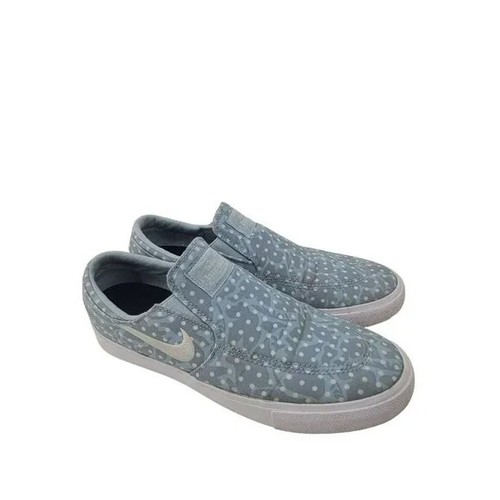 Mocassini da donna Nike slip on tela blu chiaro e bianco taglia 9 5