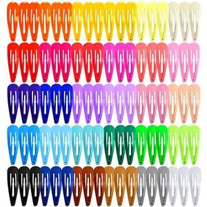 150 Pcs Metal Snap Hair Clips No Slip Snap Hair Barrettes for Toddler Girls... - Picture 1 of 8