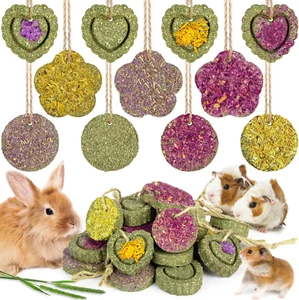 18Pcs Natural Timothy Hay Treats for Rabbit, Guinea Pig, Bunny, Hamster - Picture 1 of 11