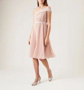 Vestido Hobbs Rosa Polvoriento/Melocotón ANDREA ¡Reino Unido 8!! - Imagen 1 de 8