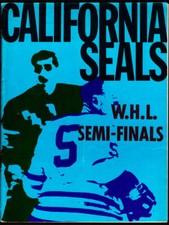 1967 California Seals Seattle Totems Playoff Game Program vtg WHL Oakland Hockey