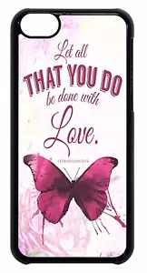 For Apple iPod 4 5 6 Christian Bible Verse Quote Butterfly Pattern Case Cover    - Picture 1 of 3