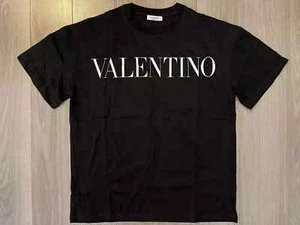 VALENTINO Cotton Print Tee Shirt black sz M - Picture 1 of 2