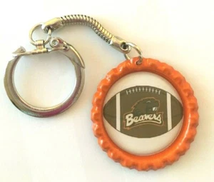 Llavero con tapa de botella Oregon State Beavers en llavero plateado - Imagen 1 de 1