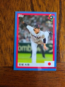 2023 Topps World Baseball Classic Hiroya Miyagi Team Samurai 23 Japan BLUE /88