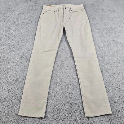 J Crew 484 Pants Mens 33x31 Beige Corduroy Slim Straight Stretch Preppy Casual - Image 1 of 4