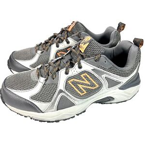 New Balance 481v3 4E All Terrain Trail Running Shoes Mens Size 9 Gray Orange EUC