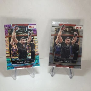 ANDRE MUNIZ 2022 Panini Select UFC Tri Color Prizm SP Rookie + Base Concourse RC - Picture 1 of 3