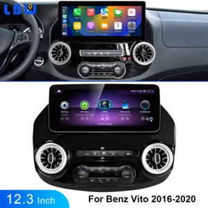 12.3'' Android 12 Car GPS Wireless Carplay 4G+64G For Mercedes Benz Vito 2016-20 - Picture 1 of 12