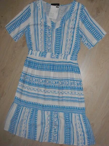 * Süßes Sommerkleid in weiß mit Muster * Kurzarm * Gr. S * NEU * siehe Foto´s * - Bild 1 von 3