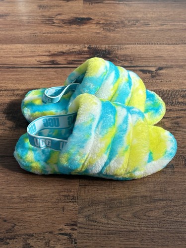 UGG Fluffy Yeah Slide Marble 'Oasis Blue Sulphur' (taglia us wmns 5)