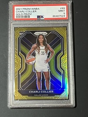 Charli Collier 2021 Panini Prizm WNBA Gold Prizm #89 Rookie RC /10 PSA 9 Mint - Image 1 of 2