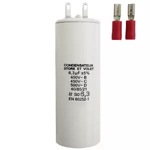 6.3 μF (6.3 uF) Capacitor for Hood Motor, Roller Shutter, Banner Blind - Picture 1 of 2