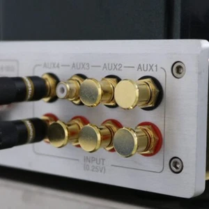 12pcs Noise Stopper Gold Plated RCA Plug Caps under inset Material Brass for AMP - Picture 1 of 12