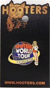 HOOTERS FRANCHISE OWNERS WAITRESS GIRL WORLD TOUR EXCELLENCE LAPEL PIN - Picture 1 of 5