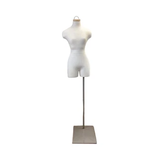 Hanging Female Form Half Leg Mannequin Torso Neckblock With Metal Stand - Picture 1 of 7