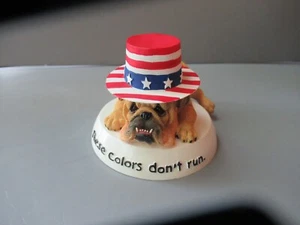 Zelda Wisdom 2005 These Colors Don't Run USA Bulldog Stars Stripes 4887 Figurine - Picture 1 of 11