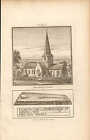 1803 Grande Georgiano Stampa  Vista Di Almondsbury Chiesa And Tomb