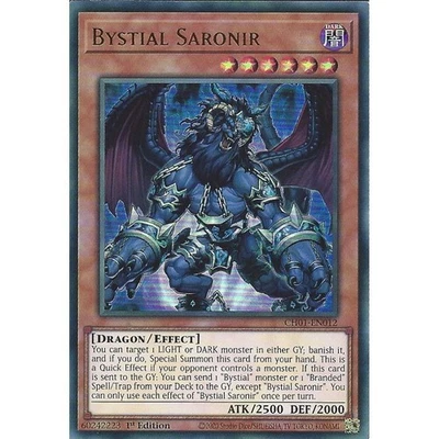 CH01-EN012 Bystial Saronir : Ultra Rare Card : 1st Edition YuGiOh TCG - Image 1 of 2