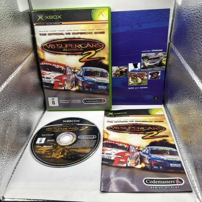 V8 Supercars Australia 2 • Xbox Original Game + Manual (2004) PAL AUS • Complete - Image 1 of 4