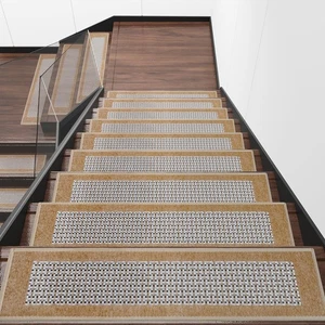 Stair Treads for Wooden Steps Non-Slip Carpet, 15 PCS Polyester Indoor Stair ... - Picture 1 of 8