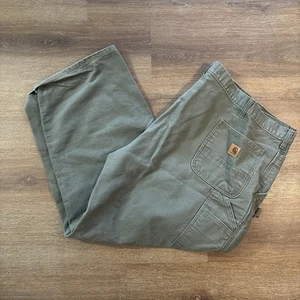 Carhartt carpenter pants B11 mos men’s 50x30 Green Jeans - Picture 1 of 5