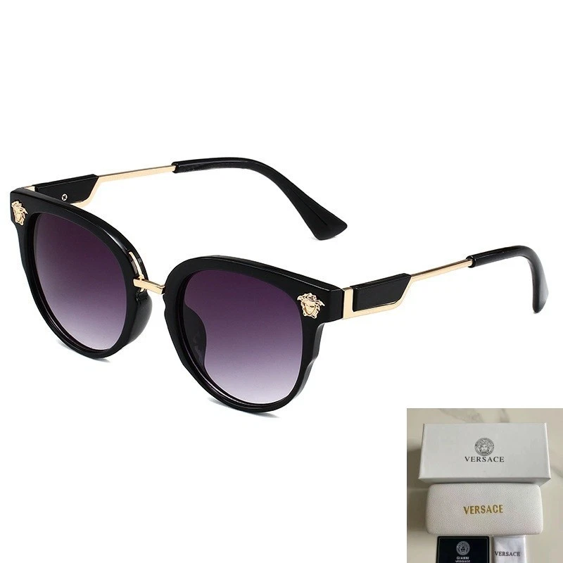 Gafas de sol Versace para mujer clásicas redondas elegantes turismo moda gafas de sol + caja Foto 1 de 4