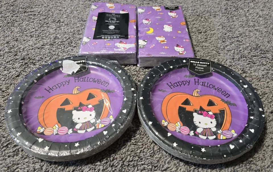 Hello Kitty Halloween Party Supplies - Plates & Napkins — 第 1/1 张图片