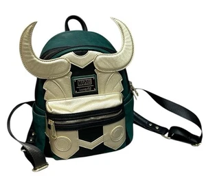 Loungefly Marvel Loki Cosplay Mini Backpack Shoulder Bag Purse Great Gold - Picture 1 of 12
