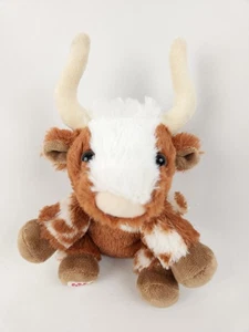 Build a Bear Mini Bohnen Longhorn Plüsch Sitzsack weich braun Kuh Stier Highland - Bild 1 von 8