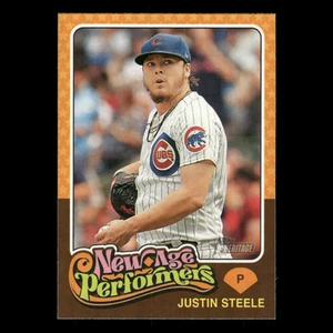 Justin Steele #NAP-25 2024 Topps Heritage New Age Performers Chicago Cubs Card - Picture 1 of 3