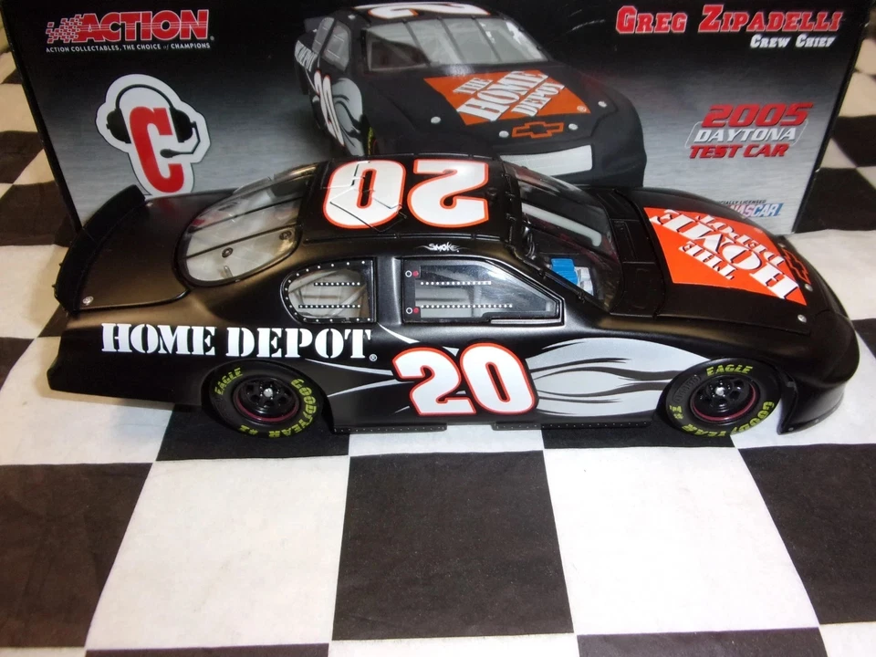 Action Tony Stewart #20 Home DEPOT Test Car Crew Chief Signed Diecast 1 24