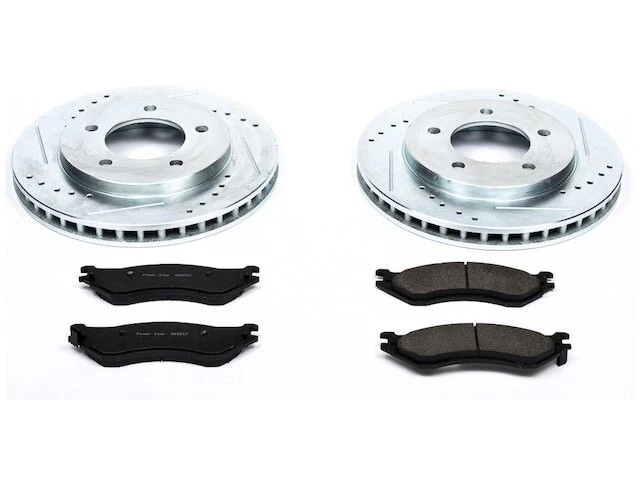 Kit de pastillas de freno delanteras y rotor para Lincoln Navigator 1998-2002 1999 2000 CS681CB Foto 1 de 1