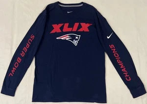 Nike New England Patriots Super Bowl XLIX Champions NFL Blau Langarmshirt! - Bild 1 von 8