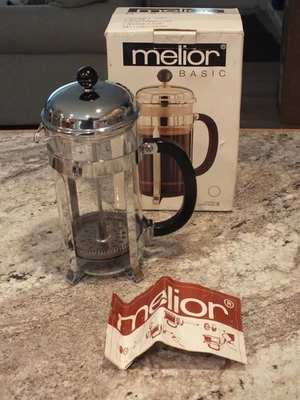 Melior French Press Coffee Maker 10” 8 Cup 34 oz Made in France - Image 1 of 4