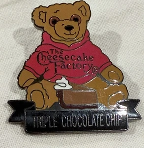 Vintage Cheesecake Factory Bear Pin **VERY RARE*** Triple Chocolate Chip - Picture 1 of 8