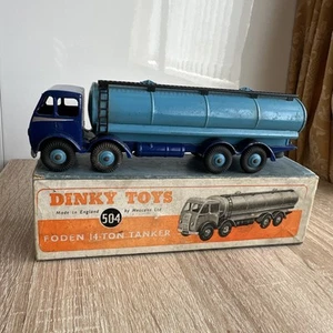 Dinky Toys GB No. 504 Foden 14-Ton Tanker Tanker Truck in Box - Picture 1 of 15