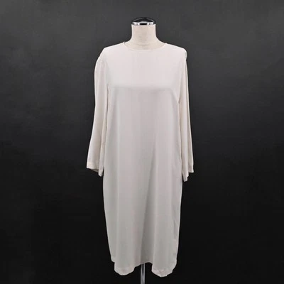 Vestido Brunello Cucinelli Mujer Seda L Beige Lagenlook Manga Larga Mínimo Italia Foto 1 de 4