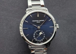 Frederique Constant 39mm Slimline Moon Phase Manufacture FC-703x3s/sd4/6 - Picture 1 of 8