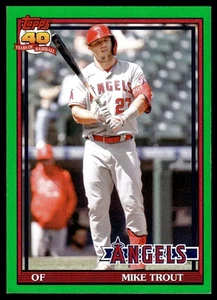 2021 Topps Archives Mike Trout #200 Green Parallel #'d /125 Los Angeles Angels - Bild 1 von 2