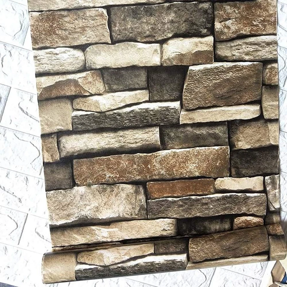Stone Wallpaper Rock Self-adhesive Contact Paper Peel Stick Backsplash Decor 3d