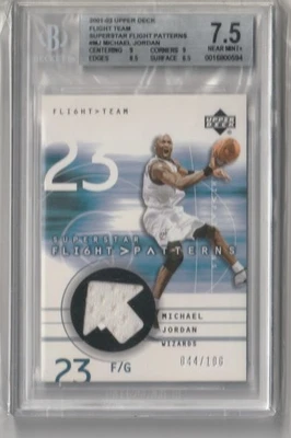 2001-02 Upper Deck Flight Team Michael Jordan 球衣卡 #MJ BGS 7.5 # 44/100  — 第 1/2 张图片