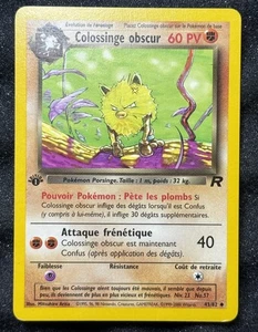 Colossinge Obscur 43/82  FRENCH 1st Edition Team Rocket 2000 Pokemon Card - Picture 1 of 2