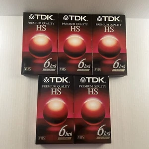 TDK 5 Premium Qualität HS 6 Stunden T-120HSBH leere VHS Videorecorder Bänder - Bild 1 von 5