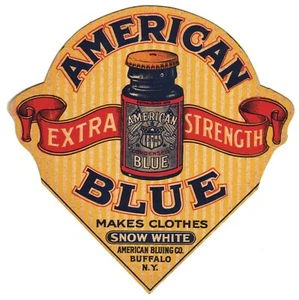 Vintage AMERICAN BLUE STORE DISPLAY SIGN (1930s) UNUSED!!! New Old Stock - Picture 1 of 1