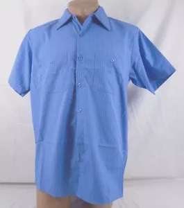 Cornerstone Button Down Short Sleeve Work Shirt Blue/Navy XL CS20BS #598D - Picture 1 of 3
